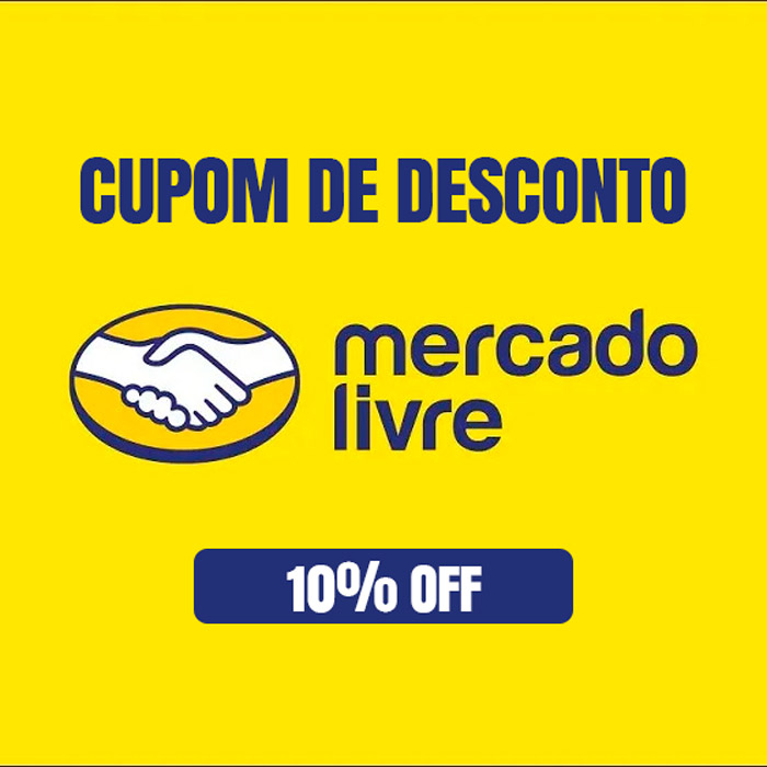 Cupom Mercado Livre: 10% OFF em compras a partir de R$ 219, limitado a R$ 100 de desconto - Válido em produtos selecionados
