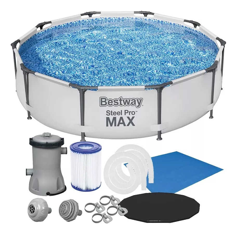 Piscina Estrutural Redonda Bestway 4678l Pro Max Completa
