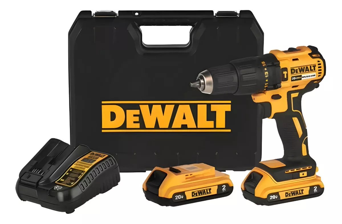 Furadeira Martelete Parafusadeira Sem Fio De 13mm DeWalt DCD7781D2 2 Baterías de 2Ah Accesorio Com Maleta De Transporte 110V/220V Amarelo