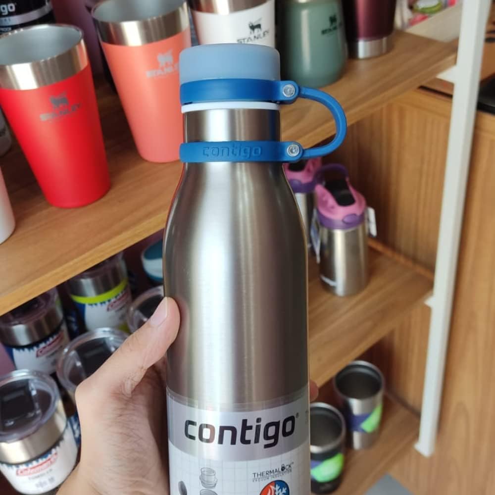 Garrafa Térmica Inox Parede Dupla Matterhorn, Contigo, Azul, 591ML