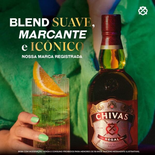 Whisky Chivas Regal 12 anos Blended Escocês - 1 litro