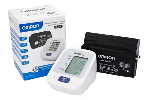 Monitor De Pressão Arterial De Braço Comfort Hem-7122 Omron Cor Branco