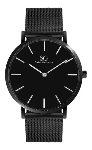 Relógio Masculino Preto Saint Germain Houston Full Black 40mm Fundo Preto