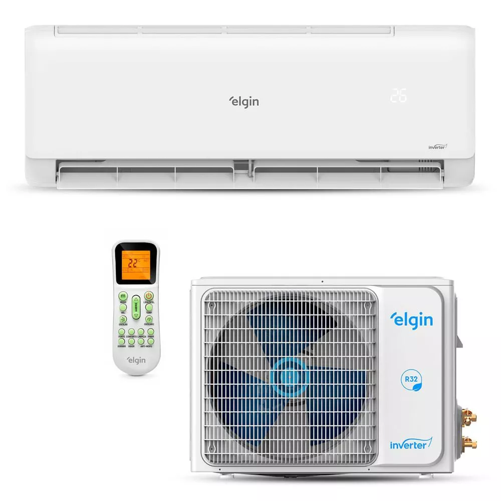 Ar Condicionado Split Inverter Elgin Hi Wall Eco II Frio HJFI09C2WB 9.000 BTUs 220V