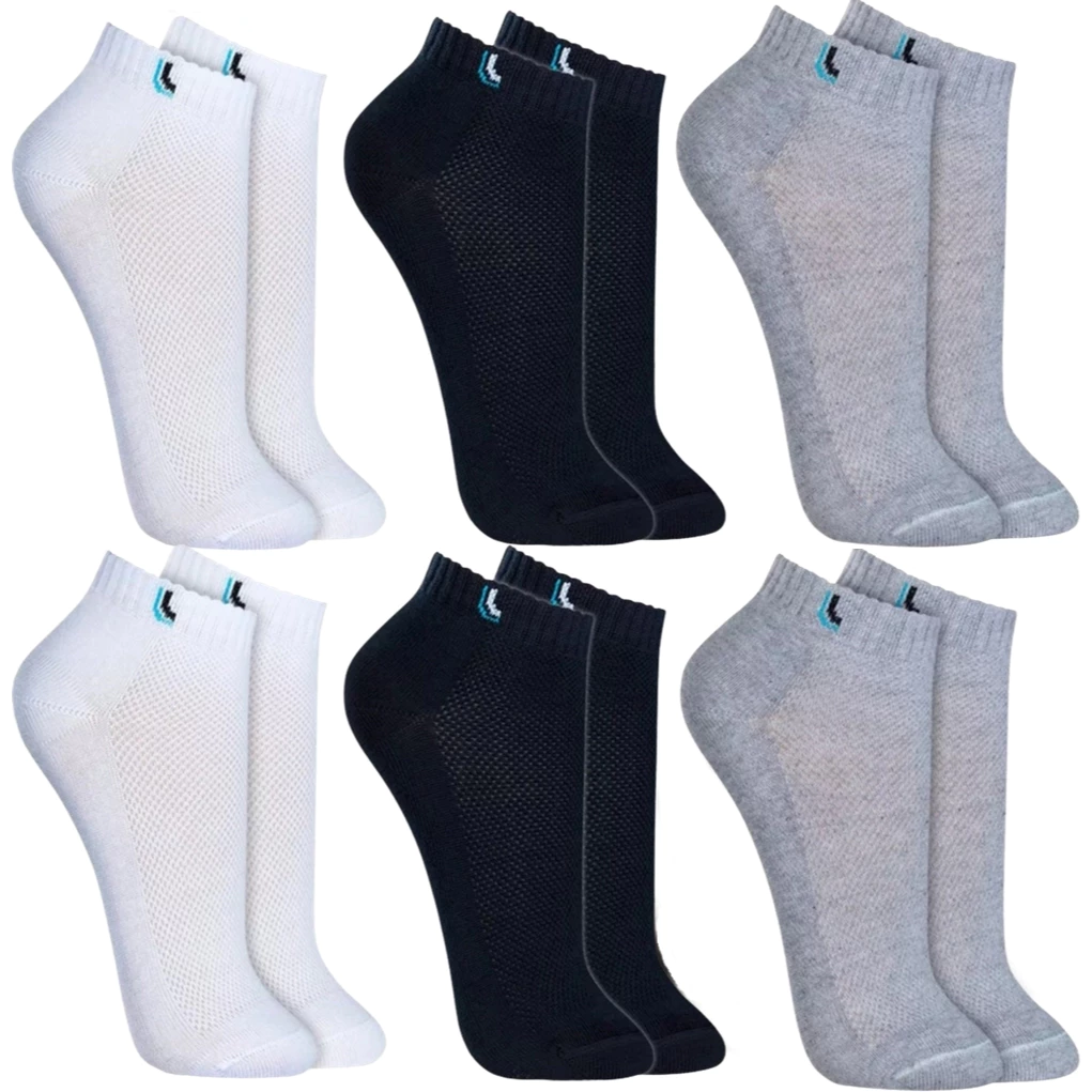Kit 6 Pares Meias Lupo Soquete Cano Curto Academia Original Algodão