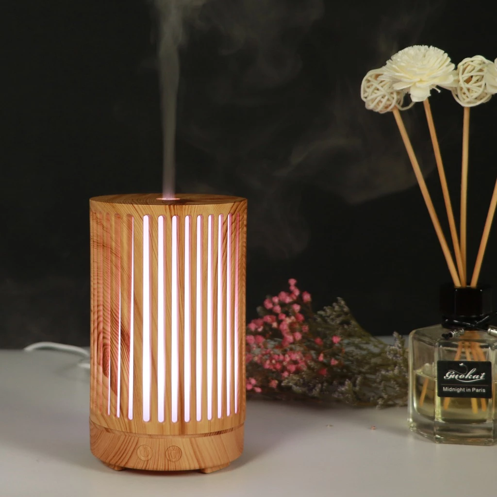 Difusor De Aromas Umidificador De Ar Aromatizador Cromoterapia Ultrassonico Arvore