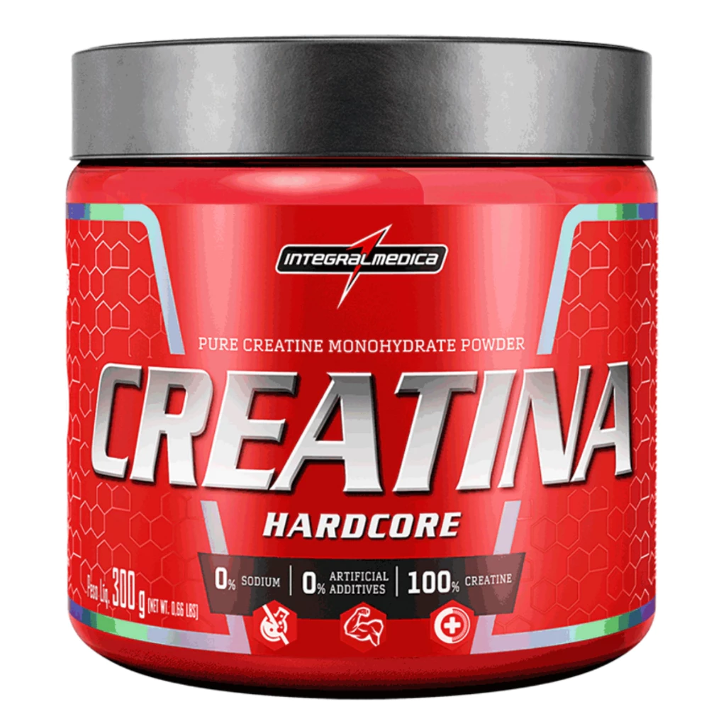 Creatina Monohidratada Hardcore 300g Original 100% Pura Integralmedica