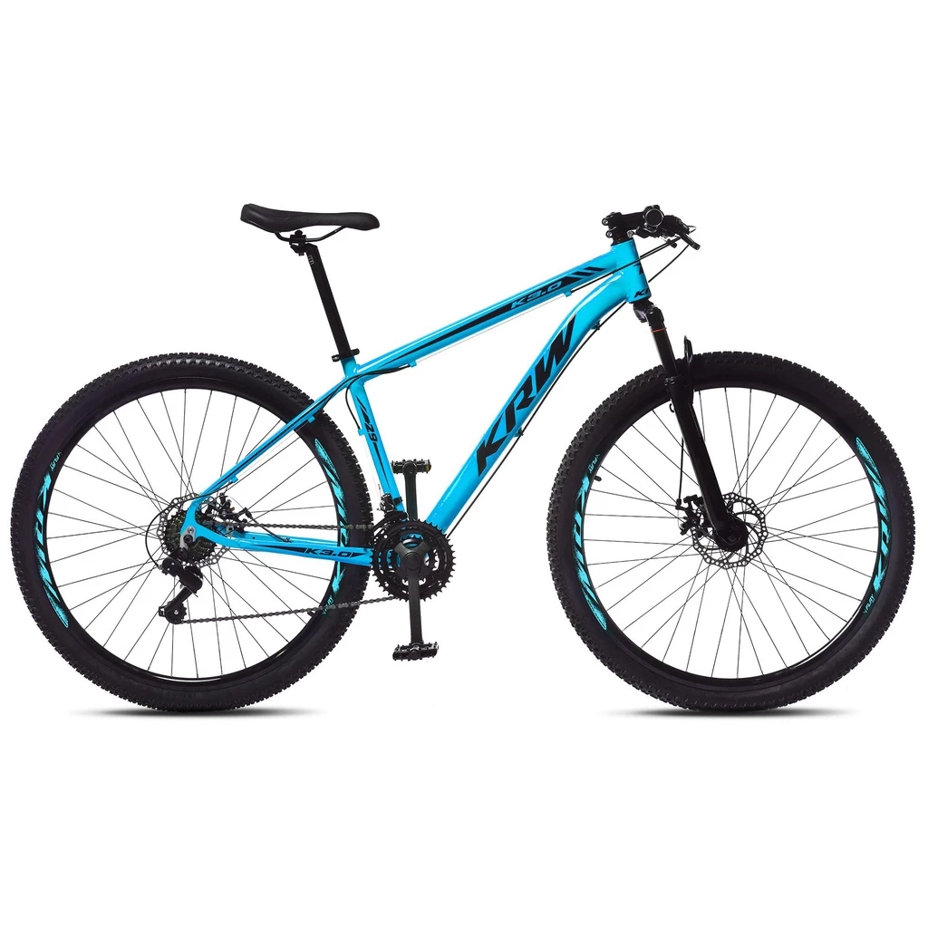 Bicicleta aro 29 KRW Alumínio 24 Velocidades Marchas Freio a Disco Suspensão dianteira Mountain Bike R1