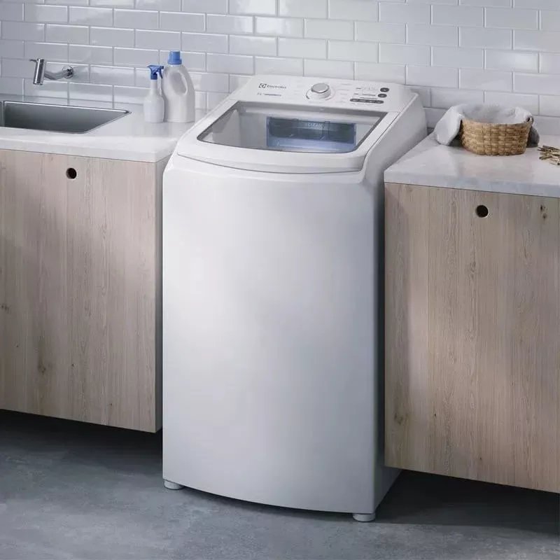 Máquina de Lavar Electrolux 14kg Branca Essential Care com Cesto Inox e Jet&Clean LED14