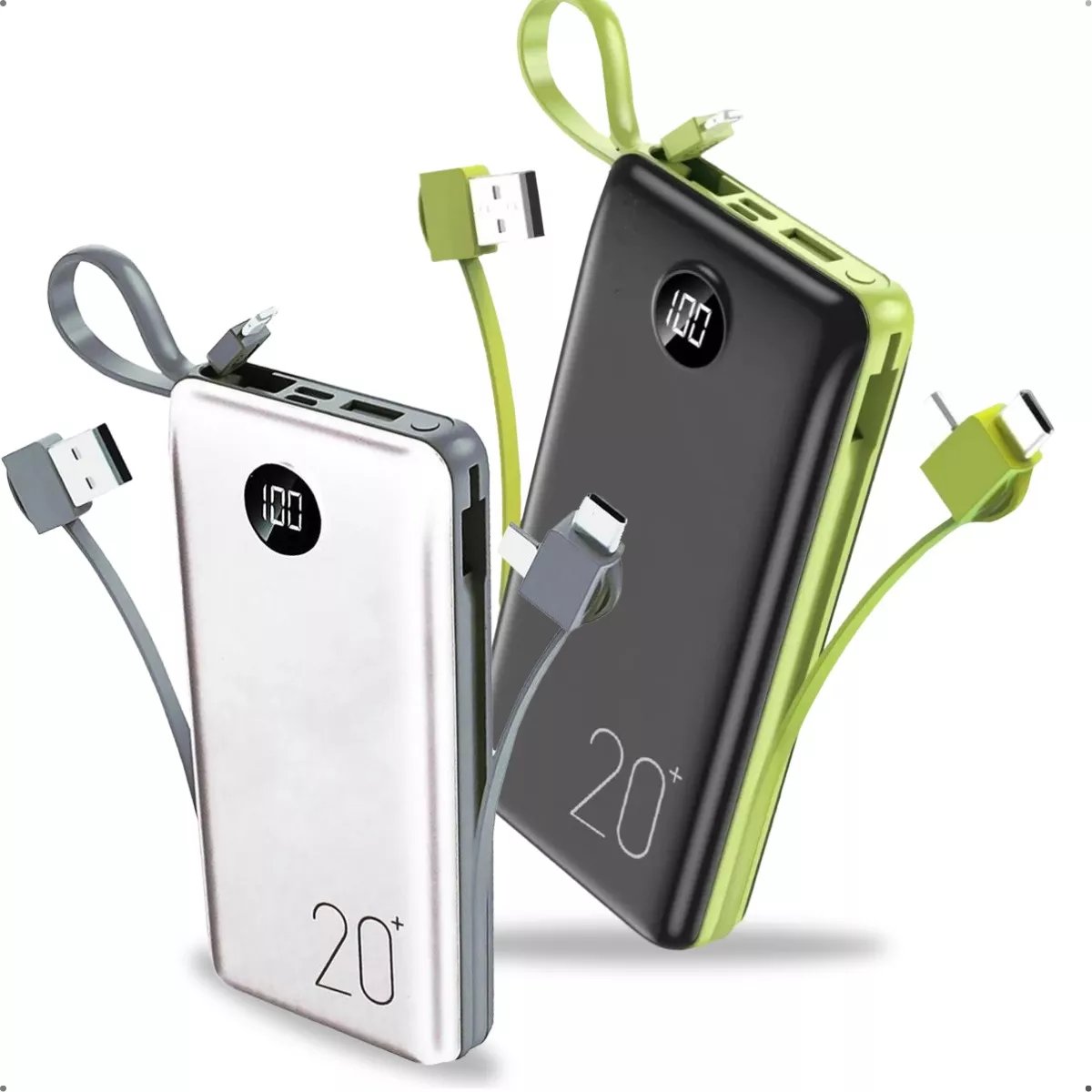 Power Bank 20.000mah Carregador Rápido Com Display Portátil