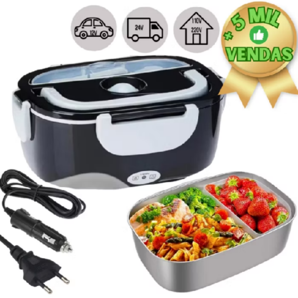 Marmita Elétrica Bivolt Para Casa Automovel Taxi Uber  12v 24v 110v 220v C/ 2 Cabos