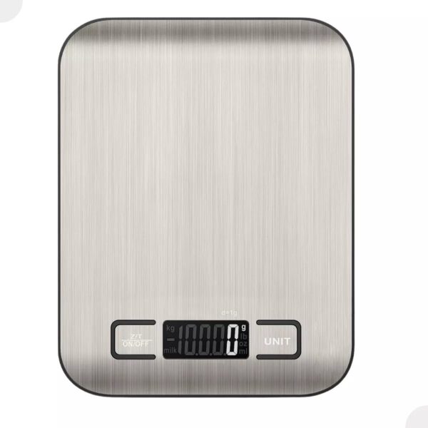 Balança De Cozinha Digital Inox Até 10kg Alimentos Portátil