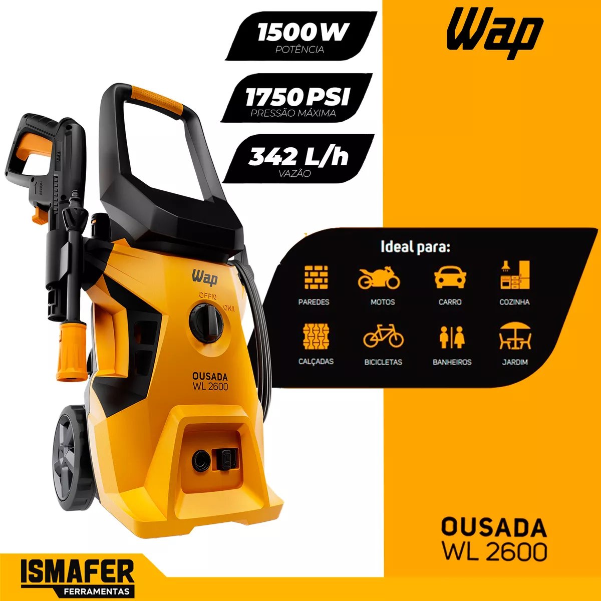 Lavadora Alta Pressão Ousada Wl 2600 Wap 1500w 110v + Acess