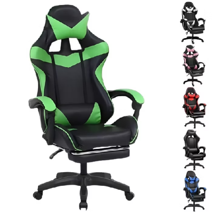 Cadeira Escritório Gamer Ergonômica Reclinável Confortável Com Rodinha E Apoio Para Os Pés