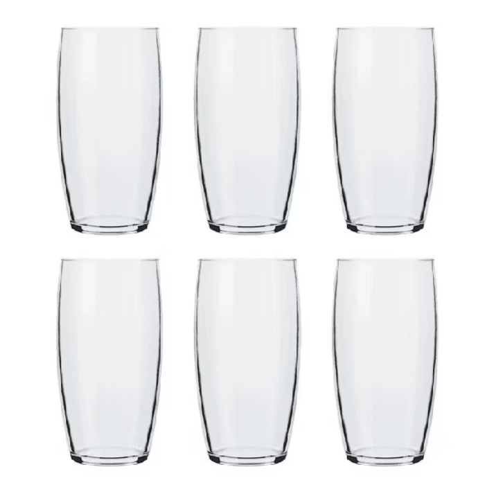 Jogo de Copos Nadir Oca Long Drink de Vidro Liso com 6 Peças 300ml