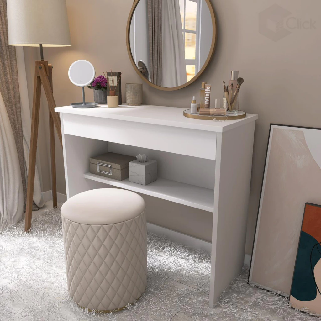 Mesa Escrivaninha Para Maquiagem Estilo Industrial Multiuso