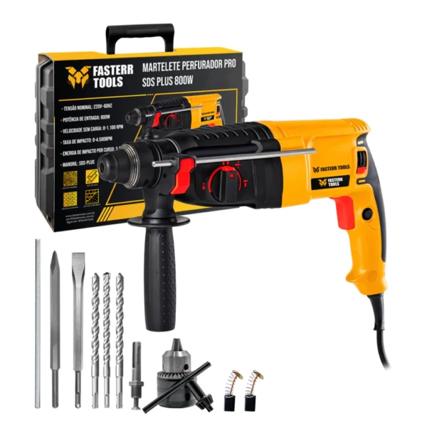 Martelete Rotativo Rompedor 820W 110V FST047 - Fasterr