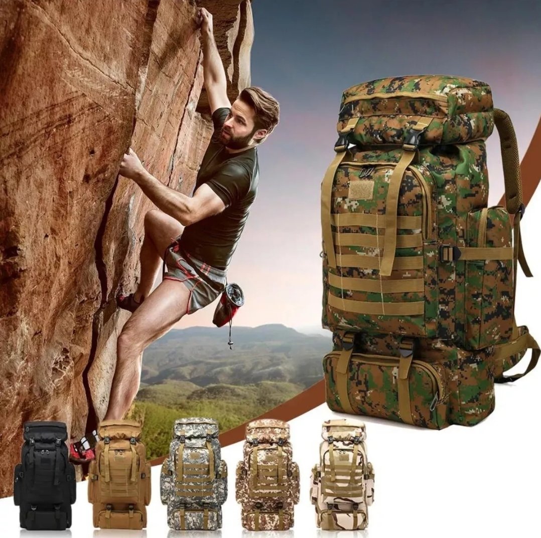Mochila Feminina Masculina Cargueira 80L Mochilão Reforçada