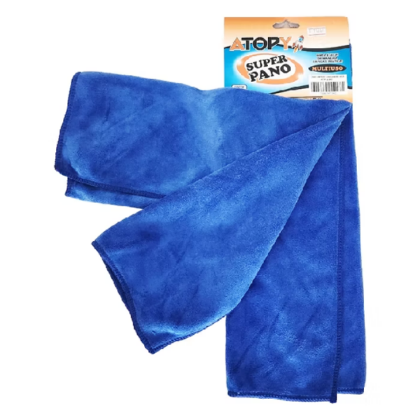 Kit 3 Super Panos de Microfibra 40x40cm Limpa e Seca uso Doméstico e Automotivo Atopy
