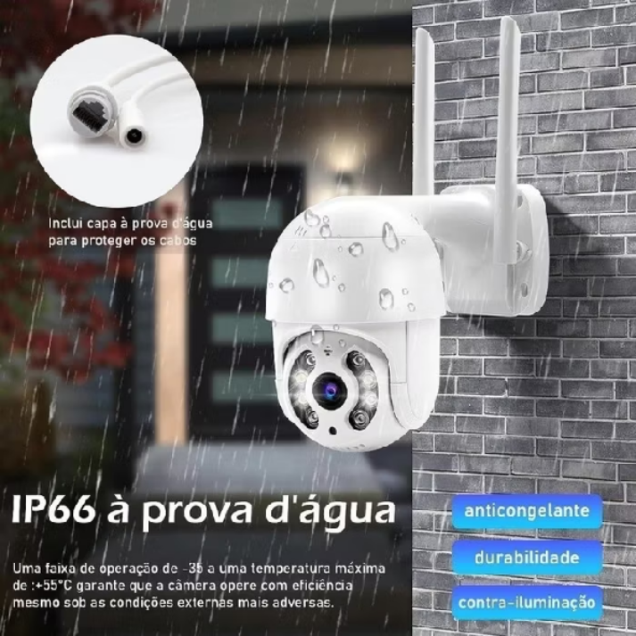 Câmera Segurança Wifi Smart IP ICSEE A8 Áudio Infravermelho Sem Fio Casa-MOBY