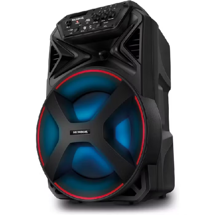 Dê uma olhada em Caixa De Som Amplificada Bluetooth Cm250 Mondial Função Karaokê Radio FM Bivolt