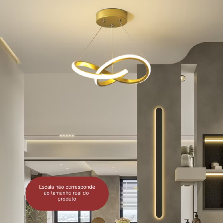 Luminária De Teto Pendente Led Moderna Lustre para Corredor Sala Quarto