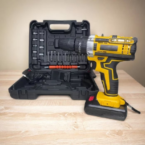 Parafusadeira Furadeira 21V 1 Bateria Com Carregador Maleta e Acessórios
