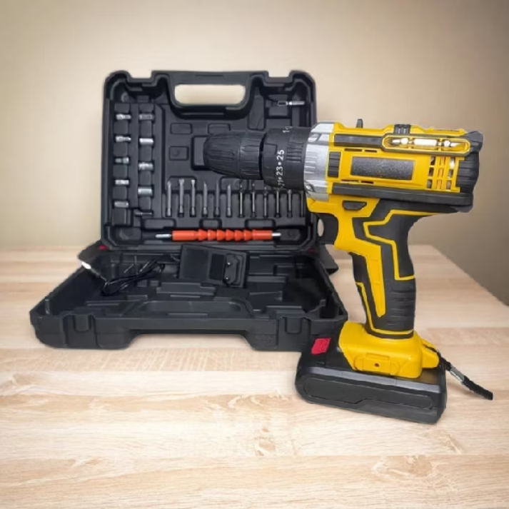 Parafusadeira Furadeira 21V 1 Bateria Com Carregador Maleta e Acessórios
