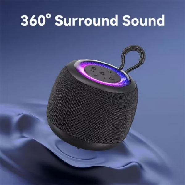 Caixa De Som Bluetooth 5.3 Super Grave 5w Rgb Cor Preto 110v/220v Tomate MTS-6013
