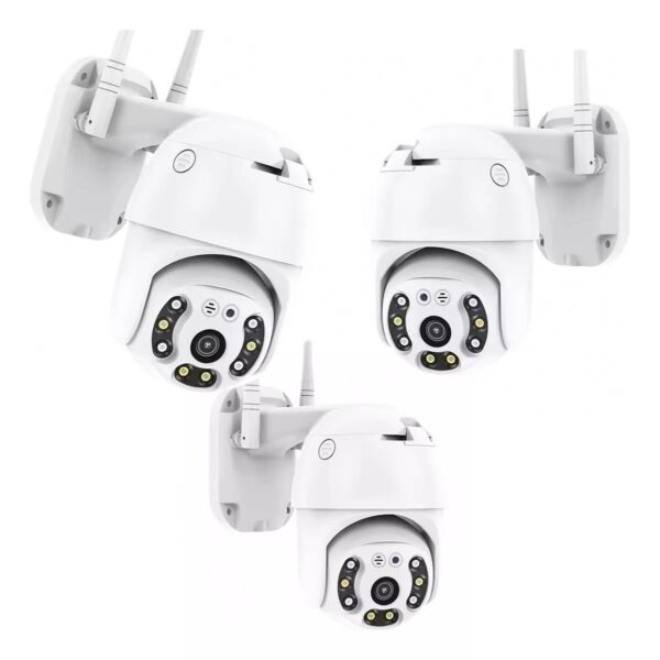 Kit 3 Camera De Segurança Icsee Speed Dome Prova D Agua Ip66