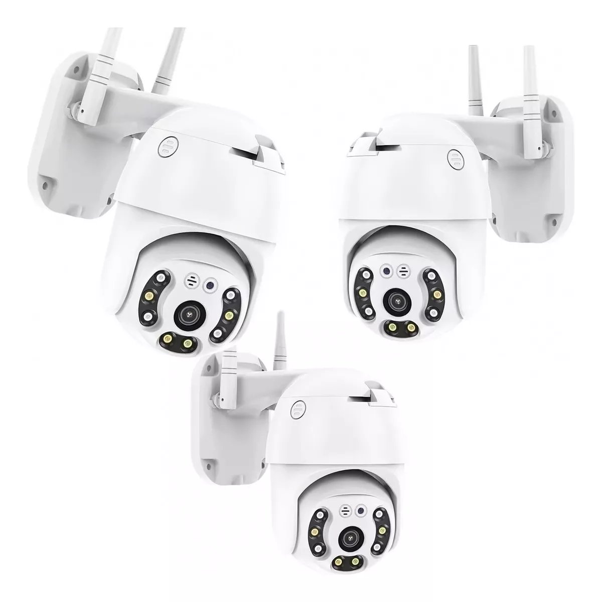 Kit 3 Camera De Segurança Icsee Speed Dome Prova D Agua Ip66