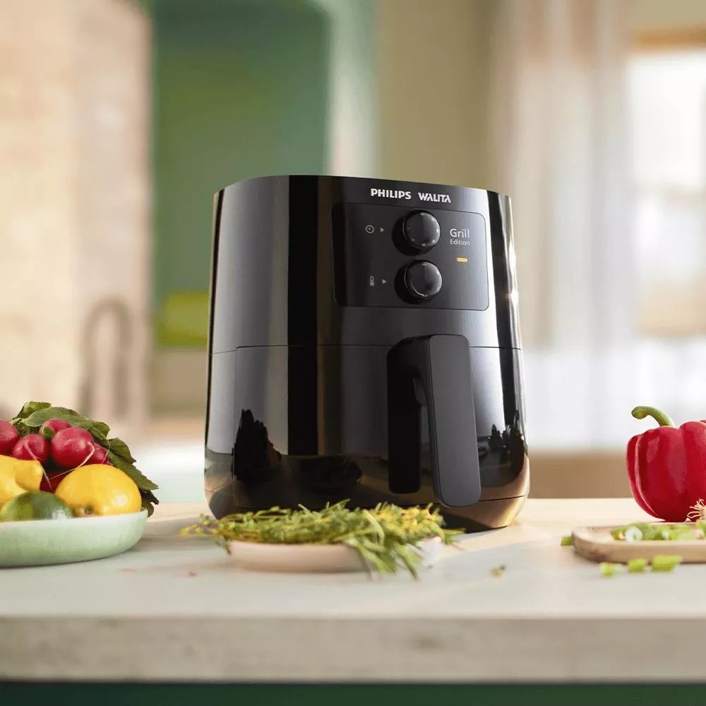 Philips Walita Serie 3000 Airfryers Hd9202 Cor Preto 1400w