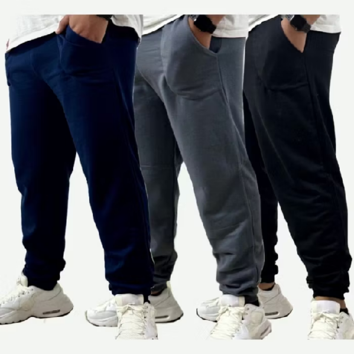 Kit 2 Calça Moletom Masculina Com Punho E Elastico Peluciada Muito Confortavel Com Forro
