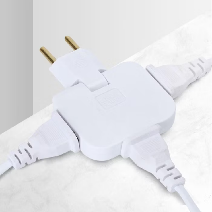 Pino Adaptador Tomada Dobravel Articulado Flex 3 Saída 16A