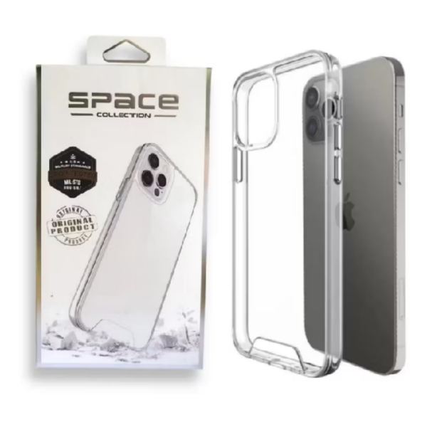Capinha Space Transparente Anti Impacto Compativel com iPhones 11,12,13,14,15 e 16 ProMax