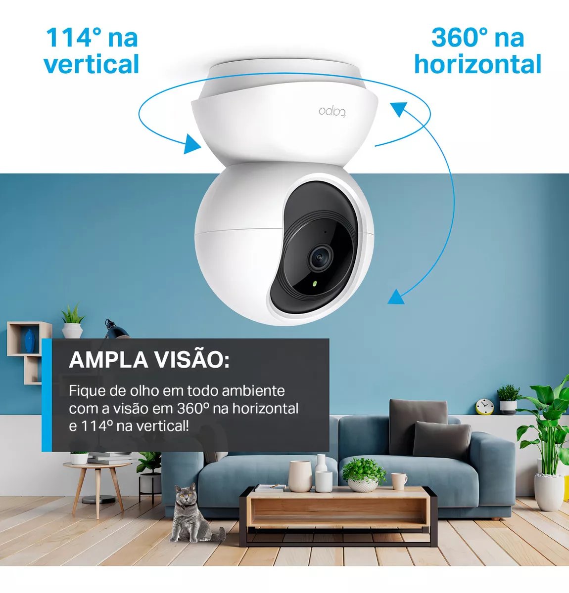 CAMERA DE SEGURANCA WI-FI 360 1080P FULL HD TAPO C200