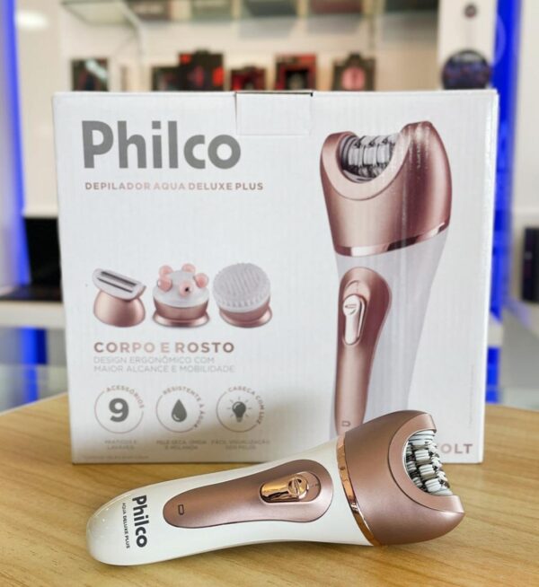 Depilador Philco Aqua Deluxe Plus Pdp02r Cor Branco/Rosa 110V/220V