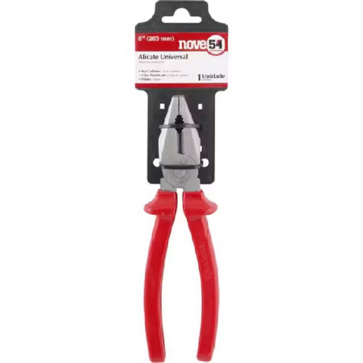 Alicate Universal 8" Aço Carbono com Acabamento Polido Nove54
