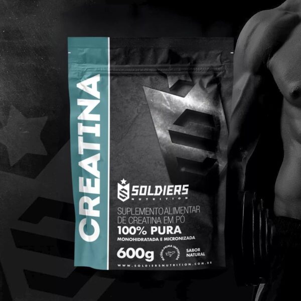 Creatina Monohidratada 600g 100% Pura Soldiers Nutrition Sem Sabor