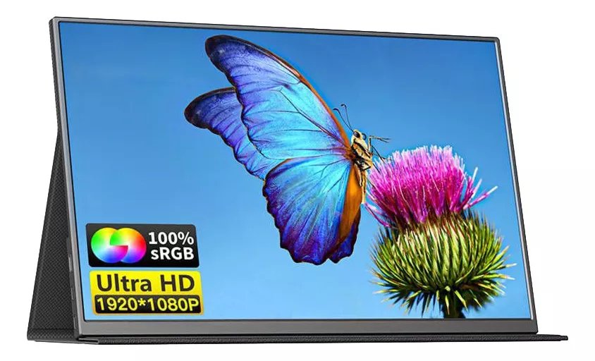 Monitor Gamer Portátil Ultra Sllin Viagens Trabalho Tipe-c Hdmi Cor Preto 110v/220v Tomate MTM-1506