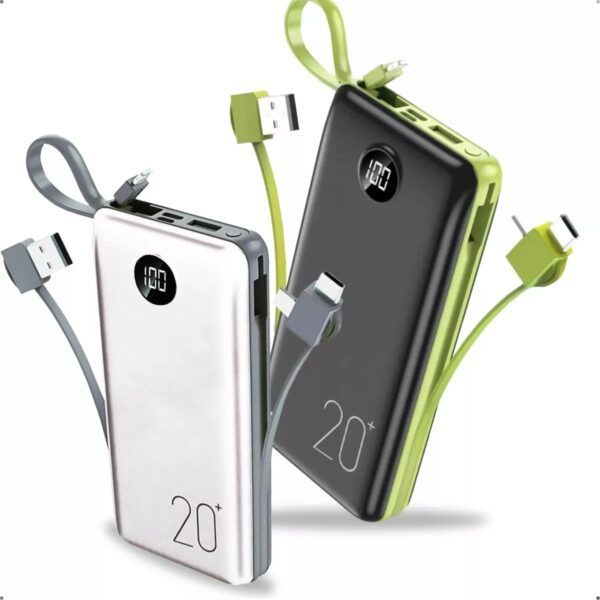 Power Bank 20.000mah Carregador Rápido Com Display Portátil