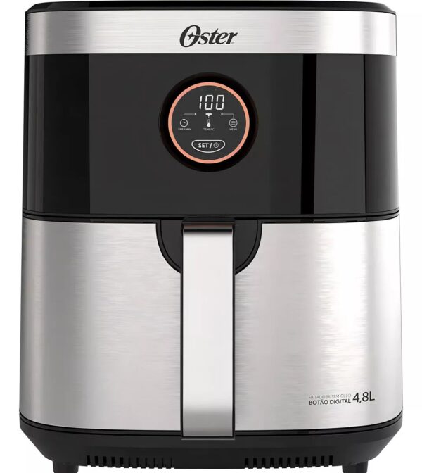 Fritadeira Air Fryer Sem Óleo Ofrt660 Preta/inox Oster 4,8l Cor Preto 110V