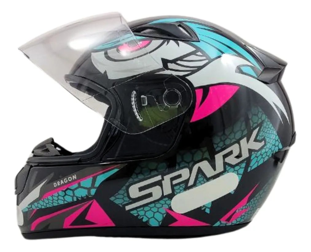Capacete Moto Feminino Ebf New Spark Esportivo C/ Narigueira