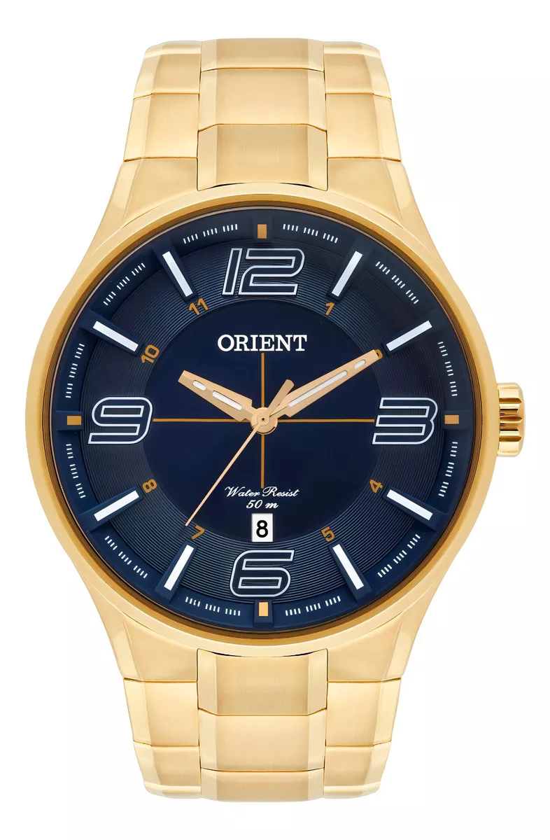 Relógio Orient Masculino Mgss1136 D2kx Azul Dourado