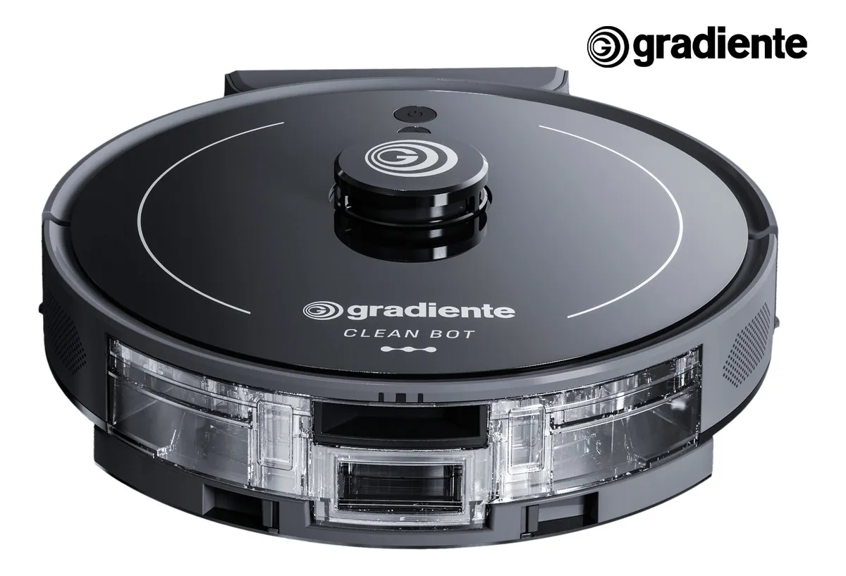 Robô Aspirador Clean Bot Varre Aspira E Passa Pano Com Mapeamento 3 Em 1 Inteligente Pgar320 Gradiente Cor Preto 110v/220v