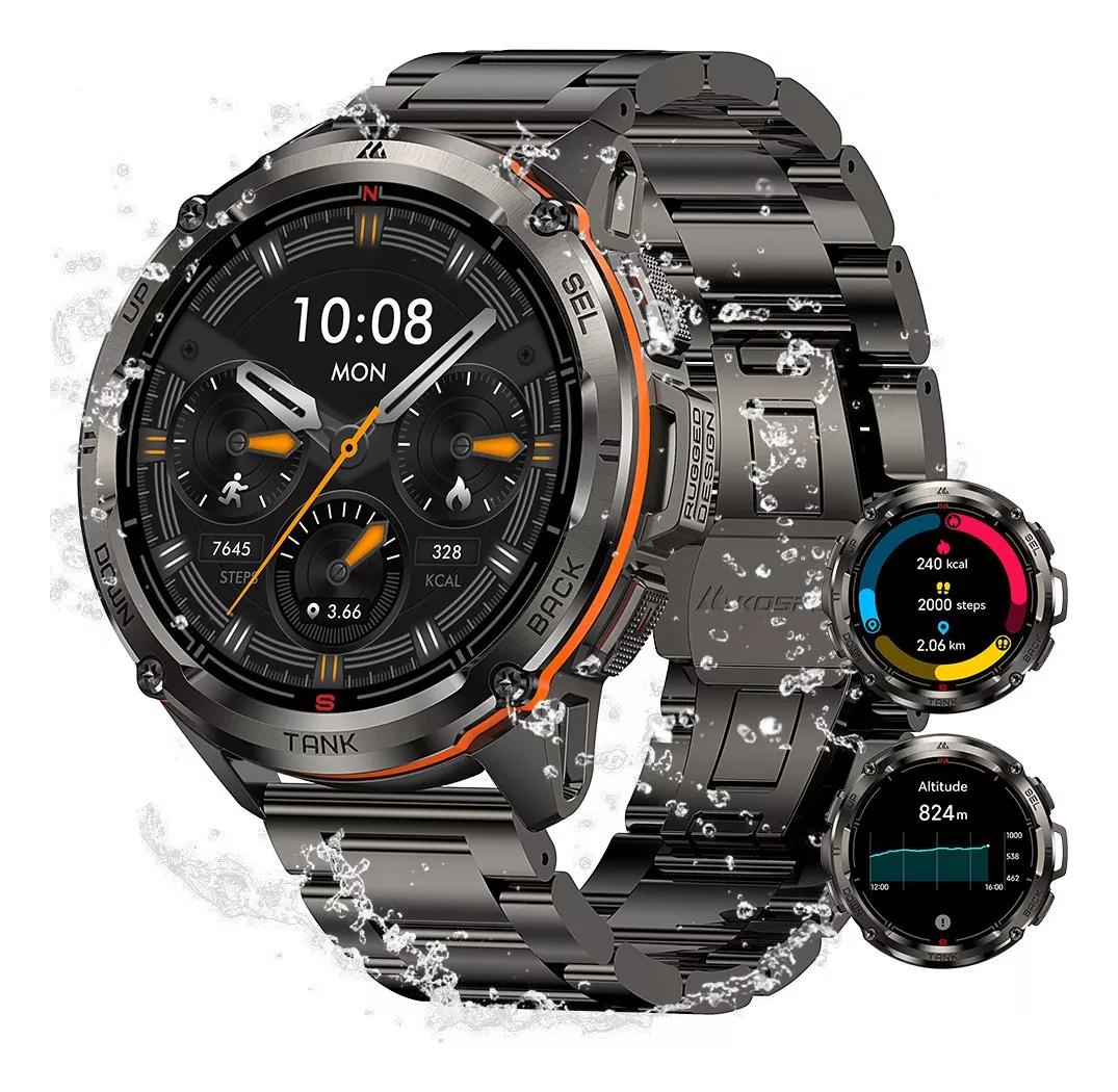 Relógio Inteligente Masculino Kospet T3u Com Gps Militar