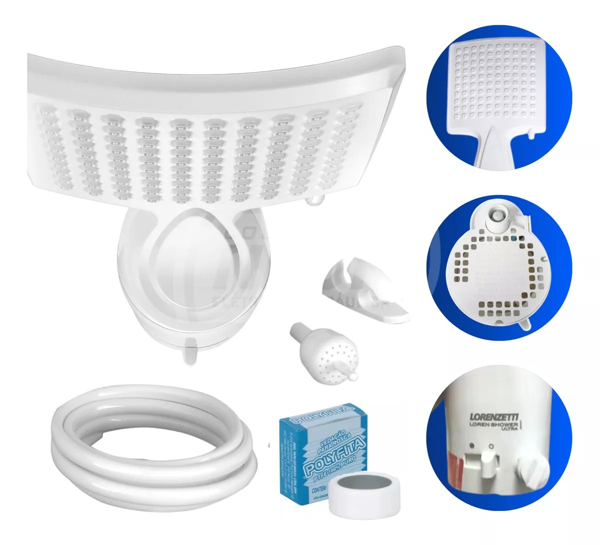 Kit Chuveiro Ducha Eletro Loren Shower 110v/220v Lorenzetti