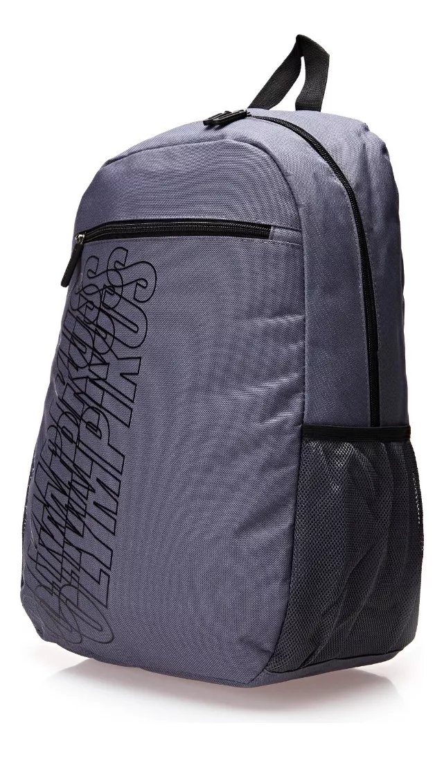 Mochila Masculina E Feminina Oiwb221808 Basic Olympikus Cor PITCH GRAY/PRETO Desenho do tecido Liso