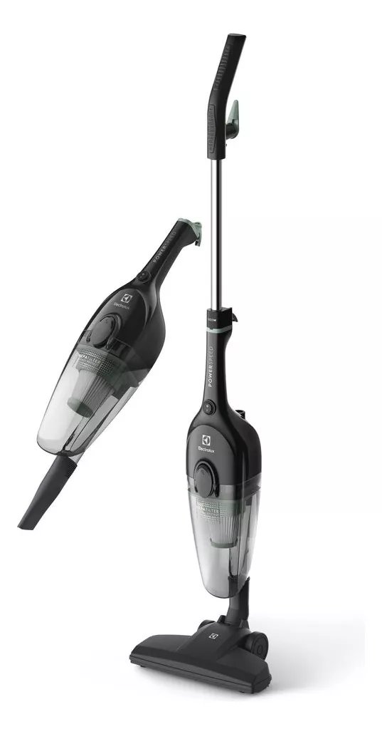 Aspirador de Pó Vertical com fio Portátil de mão 2 em 1 1100W de Potencia Com Cabo Elétrico de 5 metros e 1,2 Litros de capacidade com filtro HEPA Electrolux STK12 preto 110v