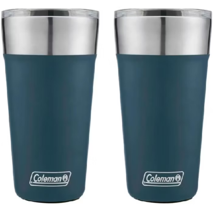 Kit 2 Copo Térmico Com Tampa 600ml Azul Slate - Coleman